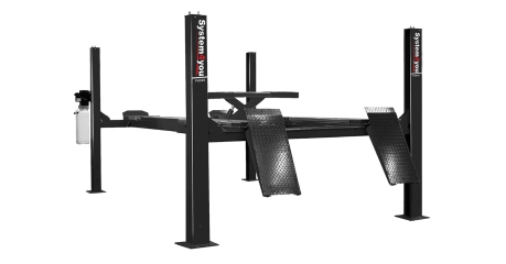 Электрогидравлический четырехстоечный подъемник System4you F4D4S (с траверсой под 3D стенды)