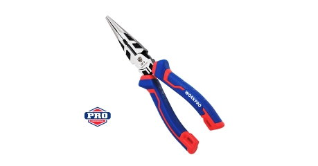 Длинногубцы 200мм CR-V проф WP231021 WORKPRO