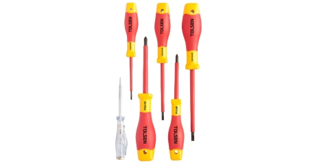 Набор отверток диэлектрических, 6 предметов TOLSEN TTV33506