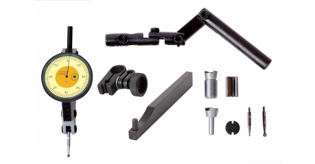 ASIMETO 504-81-0 Индикатор рычажно-зубчатый со шкалой расположенной под углом 20° 0,01 мм и набором рычагов, стержней