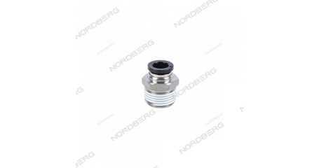 Фитинг прямой трубка 8мм резьба 3/8 NORDBERG QPC8-03