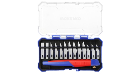 Нож полупрофессиональный 15шт набор WP219005 WORKPRO