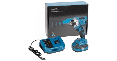 Гайковерт аккумуляторный 1/2" 20В 300 Нм с 4A акк. и зар. уст-вом 4A в мешке NORDBERG NE803K