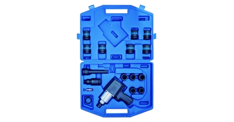 Гайковерт пневматический ударный 3/4" 1085 Нм с комплектом ударных головок 18 предметов KING TONY 64115MP02