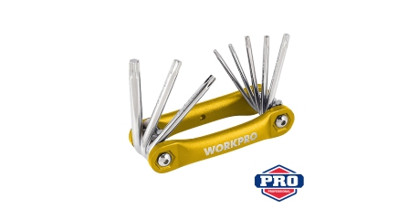 Ключи 6-гранные складные TORX 8шт проф WP222025 WORKPRO