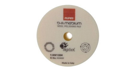 Гибридный полировальный диск (мех на поролоне) средней жесткости RUPES NW130M