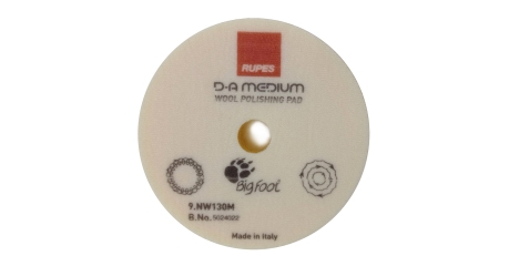 Гибридный полировальный диск (мех на поролоне) средней жесткости RUPES NW130M