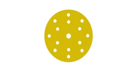 Шлифовальный диск на бумажной основе, оксид алюминия, 150 мм, P60, Sandwox 58 Gold Line, липучка,15  отверстий