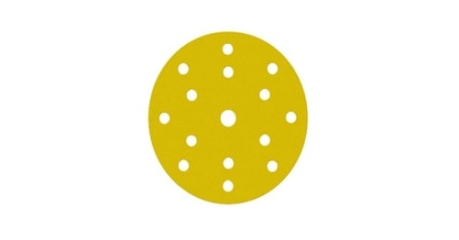 Шлифовальный диск на бумажной основе, оксид алюминия, 150 мм, P180, Sandwox 58 Gold Line, липучка,15  отверстий