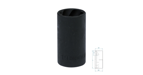 Головка для поврежденного крепежа 1/2", 19 мм KING TONY 9TD403-19M