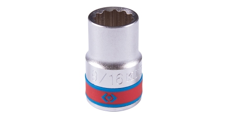 Головка торцевая стандартная двенадцатигранная 1/2", 9/16", дюймовая KING TONY 433018S