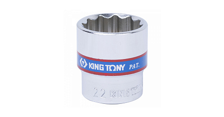 Головка торцевая стандартная двенадцатигранная 3/8", 22 мм KING TONY 333022M