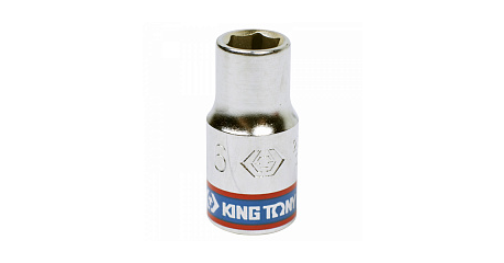 Головка торцевая стандартная шестигранная 1/4", 6 мм KING TONY 233506M