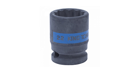 Головка торцевая ударная двенадцатигранная 1/2", 22 мм KING TONY 453022M