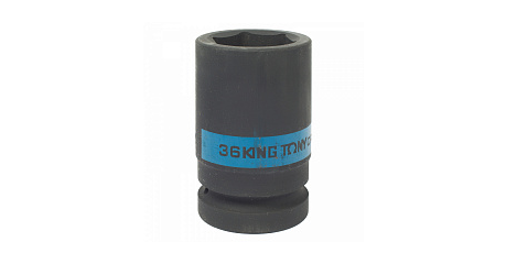 Головка торцевая ударная глубокая шестигранная 1", 36 мм KING TONY 843536M
