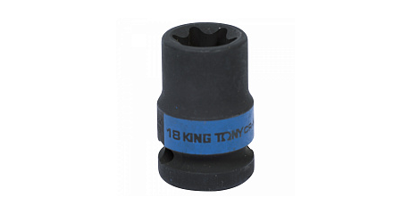 Головка торцевая ударная TORX Е-стандарт 1/2", E18, L = 38 мм KING TONY 457518M