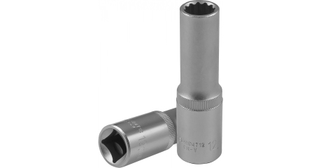 Головка торцевая глубокая S04HD4712, 12-гранная 1/2"DR, 12 мм