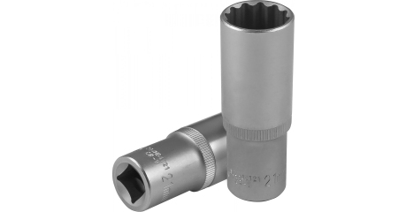 Головка торцевая глубокая 12-гранная 1/2"DR 21 мм JONNESWAY S04HD4721