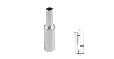 Головка торцевая глубокая шестигранная 1/4" 4,5 мм AFFIX AF00120045