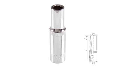 Головка торцевая глубокая шестигранная 3/8" 8 мм TOLSEN TT16358