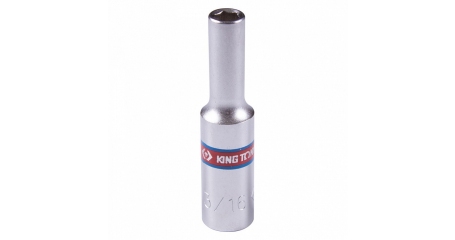 Головка торцевая глубокая шестигранная KING TONY 223506S, 1/4