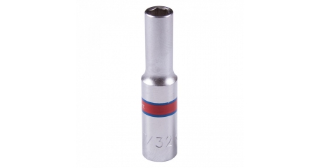 Головка торцевая глубокая шестигранная KING TONY 223507S, 1/4