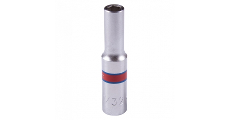 Головка торцевая глубокая шестигранная KING TONY 223507S, 1/4", 7/32", дюймовая