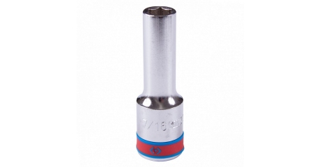 Головка торцевая глубокая шестигранная KING TONY 423514S, 1/2", 7/16", дюймовая