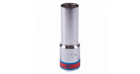 Головка торцевая глубокая шестигранная KING TONY 423518S, 1/2