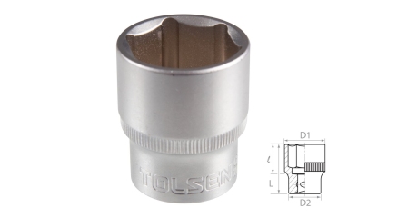Головка торцевая стандартная шестигранная 1/2" 32 мм TOLSEN TT16532