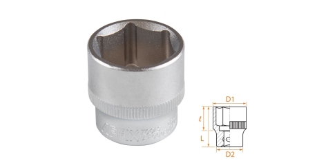 Головка торцевая стандартная шестигранная 3/8" 22 мм AFFIX AF00030022