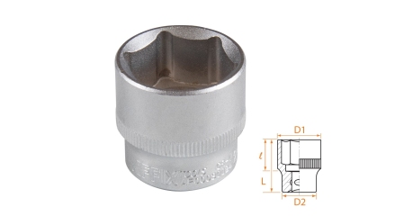 Головка торцевая стандартная шестигранная 3/8" 24 мм AFFIX AF00030024