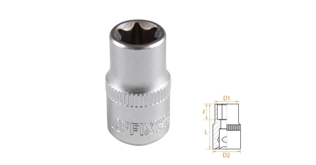 Головка торцевая TORX Е-стандарт 1/4" E10 AFFIX AF00023010