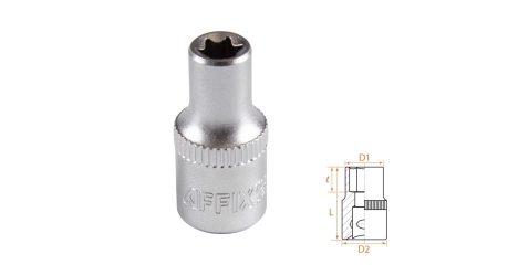 Головка торцевая TORX Е-стандарт 1/4" E6 AFFIX AF00023006
