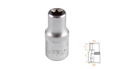 Головка торцевая TORX Е-стандарт 1/4