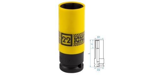 Головка торцевая ударная глубокая 1/2