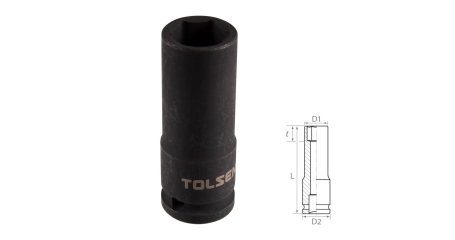 Головка торцевая ударная глубокая шестигранная 1/2