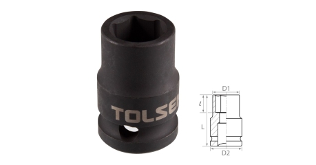Головка торцевая ударная шестигранная 1/2" 12 мм TOLSEN TT18212