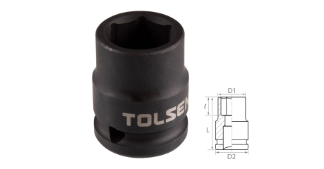 Головка торцевая ударная шестигранная 1/2" 20 мм TOLSEN TT18220
