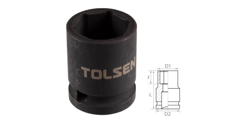 Головка торцевая ударная шестигранная 1/2