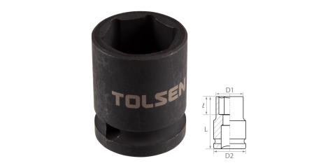 Головка торцевая ударная шестигранная 1/2" 21 мм TOLSEN TT18221