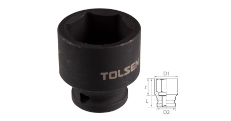 Головка торцевая ударная шестигранная 1/2" 27 мм TOLSEN TT18227