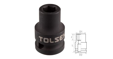 Головка торцевая ударная шестигранная 1/2" 8 мм TOLSEN TT18208