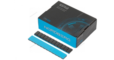 Грузики самоклеящиеся (12х5 г, L=14 см) Fe закругленные черные 50 лент NORDBERG W5FR4B