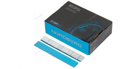 Грузики самоклеящиеся (4х5 г+4х10 г, L=14 см) Fe квадратные 50 лент NORDBERG W510FS4