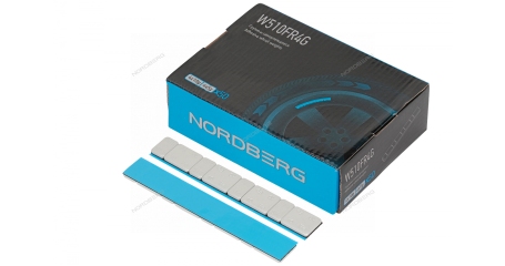 Грузики самоклеящиеся (4х5 г+4х10 г, L=14 см) Fe закругленные серые 50 лент NORDBERG W510FR4G