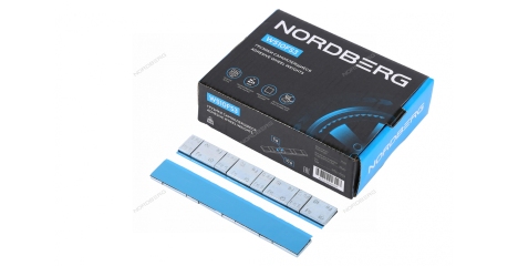 Грузики самоклеящиеся квадратные NORDBERG W510FS3 (4х5+4х10 г, Fe, L=14 см, 50 лент)