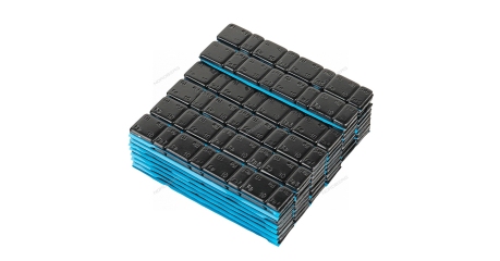 Грузики самоклеящиеся закругленные NORDBERG W510FR3B (4х5+4х10 г, Fe, L=14 см, черные, 50 лент)