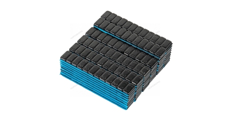 Грузики самоклеящиеся закругленные NORDBERG W5FR3B (12х5 г, Fe, L=14 см, черные, 50 лент)