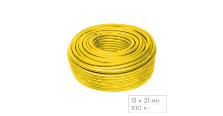 Шланг пневматический 13х21 мм, 100 м, ПВХ композитный, усиленный МАСТАК 685-13100